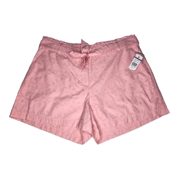 𝅺CROWN & Ivy Pink Cotton Shorts. Size 18. - Picture 2 of 7